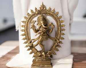 Estatua Grande de Latón del Señor |   Dios hindú de la suerte, decoración para el templo del hogar - Product Image 1