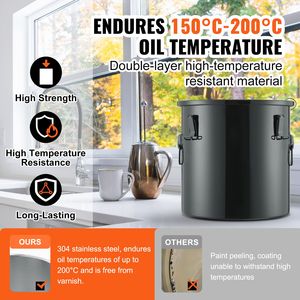 Contenitore per Olio in Acciaio Inox da 10 Galloni, Rivestimento Antiruggine, Attrezzatura da Cucina Commerciale - Product Image 3