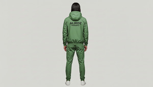 ALIROZ INDUSTRY Survêtement coupe-vent d'hiver pour homme - 100% nylon respirant à séchage rapide, style streetwear - Product Image 3