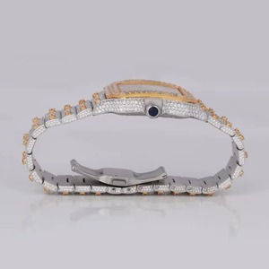 Reloj Rectangular de Lujo para Mujer, de Acero Inoxidable, con Bisel de Diamantes, Cristal de Zafiro, Esfera Analógica con Indicador de Fecha y Cierre de Mariposa - Product Image 5