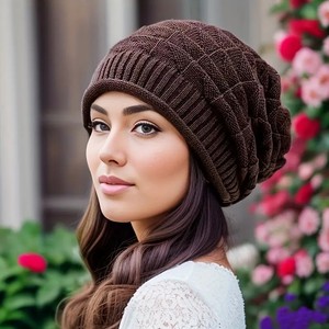Gorros de punto unisex personalizados para esquí, cálidos, de moda, para exteriores, gorros de invierno ajustables, diseño holgado y liso - Product Image 4