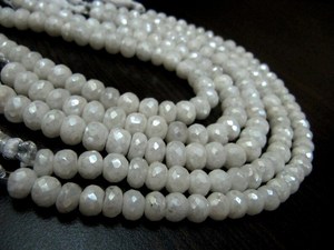 Perles de quartz argenté naturel 10-11 mm, perles d'argenté facettées ondulées - Product Image 4