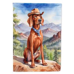 Redbone Coonhound Cowboy Bienvenue Jardin Drapeau Multicolore Boîte Aux Lettres Décorative Cour Bannière Patio Illustration pour Parterres De Fleurs Petite Taille - Product Image 1