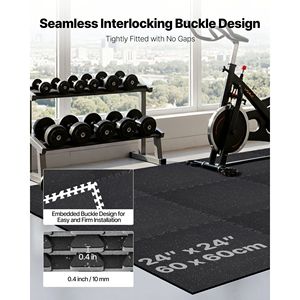 Set di 24 Tappetini Puzzle in Schiuma EVA ad Alta Densità 24 X 24 X 0,4 cm, Pavimentazione Protettiva Interconnessa in Gomma Morbida per Fitness - Product Image 5