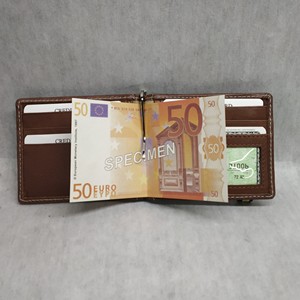 Portefeuilles élastiques sécurisés pour hommes, porte-cartes fins et courts, prix de gros usine, porte-documents aviateur en cuir de vachette pour hommes - Product Image 2