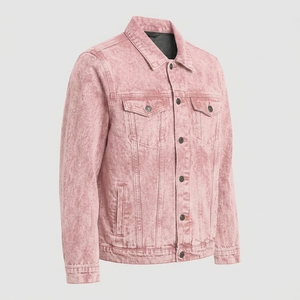 <b>Men</b> <b>Denim</b> <b>Jackets</b> High Quality Cotton <b>Denim</b> <b>Jacket</b> with Custom Embroidery Private Label OEM Manufacturing Services - Product Image 1