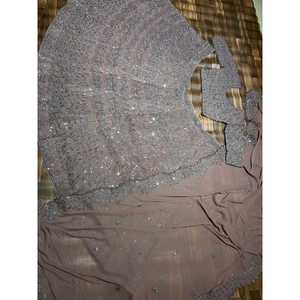 Lehenga Choli de soirée 2XL de créateur avec de magnifiques broderies au fil - Product Image 3