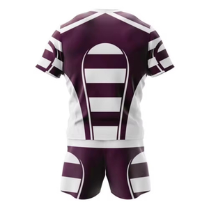 Uniformes de Rugby Deportivos a Rayas Personalizados por Sublimación de Alta Calidad, Kits de Rugby OEM para Hombre, Camisetas de Rugby en Venta - Product Image 3