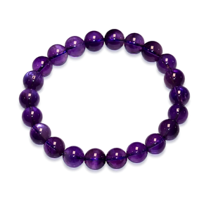 Natural Amethyst <b>Bead</b> <b>Bracelet</b> 8mm Purple Gemstone <b>Bracelet</b> 925 Sterling Silver Charm Handmade Jewelry Gift for <b>Men</b> Women - Product Image 1