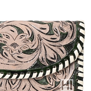 กระเป๋าสตางค์หนังวัวแท้แบบพับสามตอนสไตล์วินเทจ ป้องกัน RFID - Product Image 4