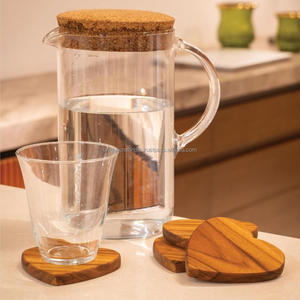 Unique Craft India Crafted Heart Shaped <b>Coasters</b> <b>Set</b> Sustainable Eco Friendly Mats Pads Kitchen Wedding Party Use Decoration - Product Image 3