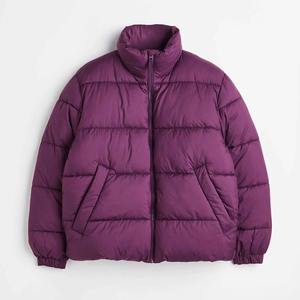 <b>Men's</b> Custom Hooded Oversized Warm Winter Puffer <b>Jacket</b> with Front Logo Eco-Friendly Breathable <b>Canvas</b> Bubble Padded - Product Image 1
