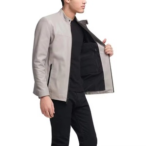 Veste de moto en cuir pour homme, col montant, imperméable, manches longues, qualité supérieure, prix de gros, hiver - Product Image 3