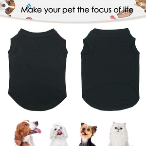 Proveedor Mayorista de Ropa para Mascotas de Alta Calidad, Camiseta de Algodón Suave para Cachorros, Chaleco Duradero para Perros, Ropa Lisa para Gatos, Uso Diario - Product Image 2