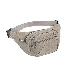 Canvas Fanny <b>Bag</b> Durable Vintage Lightweight Floral Striped Waist Pack Adjustable Strap Secure Zipper Compartments Travel - Product Image 1
