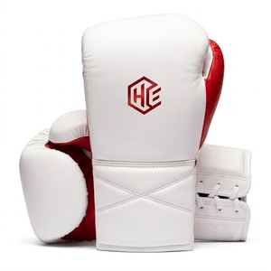 Hot Selling OEM ODM White Red Cowhide Leather Boxing Set Gloves <b>Head</b> Guard Shin Guards Durable <b>Training</b> Equipment - Product Image 4