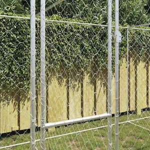 Jaula para Perros de Acero Galvanizado Plateado 236.22 X 78.74 X 78.74 Pulgadas para Mascotas, Uso Interior Duradero, Razas Grandes - Product Image 5