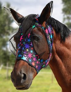 Máscara Antimoscas de Cuero Genuino para Caballos, Protección de Verano, Malla Transpirable, Bloqueo UV, Diseño Suave de Protección para Orejas/Nariz, para Montar a Caballo - Product Image 4
