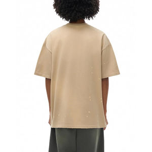 T-shirts personnalisés 100% coton pour femmes, style vintage, légèrement déchirés, coupe ample, coton lourd 280g, lavage à la neige - Product Image 3