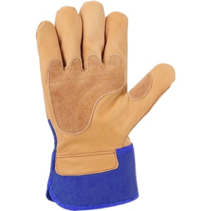 Gants de sécurité industriels haute performance en cuir de vachette pleine fleur certifiés CE, antidérapants, avec manchette de sécurité, pour travaux lourds et ignifuges - Product Image 6