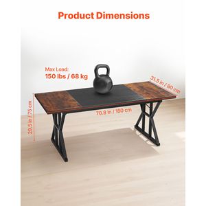 Scrivania Moderna in Legno per Computer, Grande 70.9 X 31.5 Pollici, per Postazione PC, Ufficio Domestico, Studio e Scrittura - Product Image 3