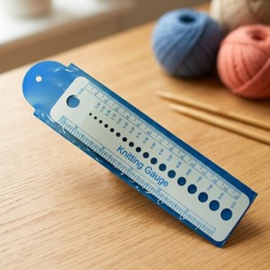 AA0123 Plastic Knitting Gauge Ruler 15 Cm Plastic Measuring Tool For Hand Knitting Simple Oval Shape Convenient Use - Product Image 2