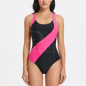 Traje de Baño de Una Pieza para Mujer, Diseño Deportivo, Secado Rápido, Tejido Elástico, Ropa de Entrenamiento para Playa - Product Image 3