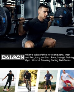 Camiseta de Compresión para Hombre al por Mayor, Manga Corta, Secado Rápido, Elástica, Capa Base Deportiva, para Gimnasio, Correr, Deportes, OEM, Ropa Personalizada - Product Image 6