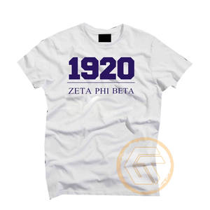 Camiseta Casual de Algodón y Poliéster con Bordado Personalizado de Zeta Phi Beta, Ropa de Sororidad para Mujer, Fraternidad, Alta Calidad, Venta al Por Mayor - Product Image 2