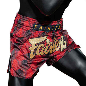 Shorts de Muay Thai Fairtex pour hommes, sur mesure, de haute qualité, décontractés, respirants, en polyester imprimé, taille haute élastique, pour MMA - Product Image 2