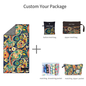 Serviettes de plage en coton de luxe de haute qualité, séchage rapide, sans sable, prix de gros, serviettes de bain en microfibre personnalisées - Product Image 2