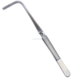 Pinces à pointe croisée courbées Jackson 24 cm en acier inoxydable pour chirurgie générale, réutilisables, instrument manuel - Product Image 1