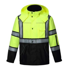 เสื้อผ้าโรงงานเรืองแสงถนน Hi Vis ความปลอดภัยเสื้อสะท้อนแสงฝนแจ็คเก็ตกันน้ำสำหรับคนงานความปลอดภัย - Product Image 1