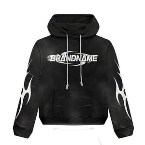 ชุดเซ็ตแทรคสูทผู้ชายสุดหรู ลุคย้อนยุคแบบฟอกสี พร้อมเสื้อฮู้ดถักเนื้อหนาและกางเกงจ็อกเกอร์ทรงบาน ไซส์พลัส สำหรับฤดูหนาว เป็นมิตรต่อสิ่งแวดล้อม - Product Image 3