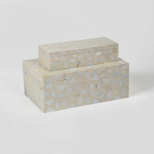 Hot Sale Handmade Mother Pearl Rectangle Jewelry Storage <b>Box</b> Decorative <b>Keepsake</b> Organizer Dishwasher Safe Adjustable Gift <b>Box</b> - Product Image 3