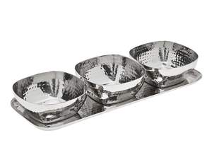 Impresionante tazón de metal para chocolate, ideal para servir una variedad de dulces en una mesa de buffet, con un aspecto refinado. - Product Image 5