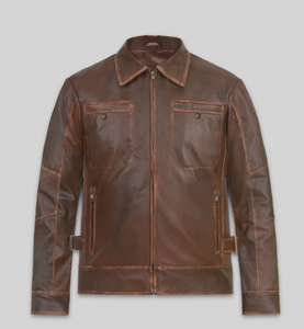 New Arrival Leather Jacket Windproof Men Women Leather Jacket Custom Styles Charlotte Burnt Multiple Colors Leather Jacket 2026 - Product Image 4