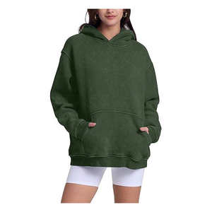Sudadera con Capucha Oversize Personalizada de Poliéster y Algodón con Lavado Ácido, Tejido French Terry de Alto Gramaje, Estilo Vintage, Unisex, Streetwear, Invierno, Color Stone - Product Image 2