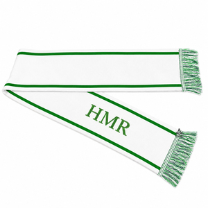 Greek Apparel Alpha Kapa Heritage Masonic Regalia Women White Green Acrylic Blend Warm Windproof Mid-Length Knit Scarf - Product Image 4