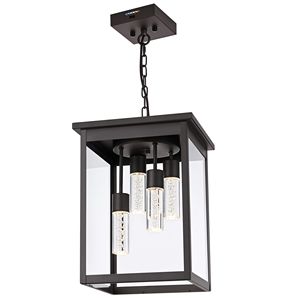 Luminaire suspendu extérieur intégré LED 5CCT de grande taille avec ampoules pour véranda, patio, cour, jardin - Product Image 2