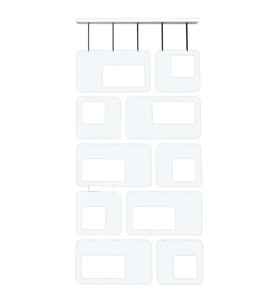 Divisor de Habitaciones Colgante de MDF de 84x36 Pulgadas, Diseño Contemporáneo con Corte Láser, Biombo Decorativo para Sala de Estar o Dormitorio, Color Blanco - Product Image 3