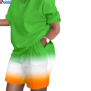 Conjuntos de 2 Piezas Personalizados de Moda para Mujer, Conjuntos de Verano, Camiseta y Pantalones Cortos, Conjuntos Deportivos Estampados para Mujer - Product Image 3
