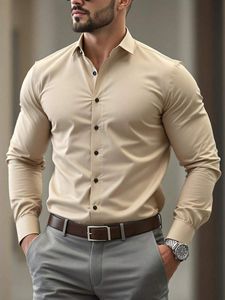 Chemises Décontractées de Haute Qualité pour Hommes, Style Western, Manches Longues, Collection Streetwear, Coupe Ample, Provenant de BD - Product Image 2