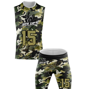 Ensemble de maillots de basket-ball camouflage Wolves, vêtements de sport sublimés respirants pour adultes, tenue d'équipe unisexe avec sac à dos - Product Image 4
