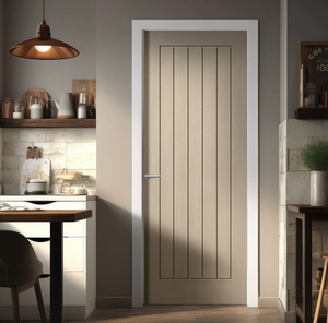 Porte WPC personnalisée, moderne et classique, imperméable, résistante à la chaleur, anti-étirement, de haute qualité, pour chambre à coucher, salon, cuisine, salle de bain - Product Image 1