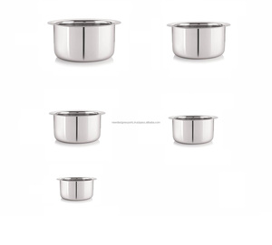 Juego de 5 Piezas de Utensilios de Cocina de Acero Inoxidable con Diseño Clásico, Base Plana para Inducción, Nuevo Diseño, Tapa de Metal Pulido, para Cocina Casera - Product Image 2