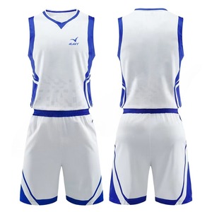 Latest Design Custom Basketball Uniforms Breathable <b>Heat</b>-Transfer Printed 100% Polyester Anti-Bacterial Quick Dry Sets Plus Size - Product Image 1