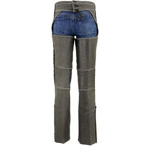Samroz Sports Premium <b>Leather</b> Seamless Fusing Motorcycle Riding <b>Chaps</b> for Women Bikers All Seasons - Product Image 5