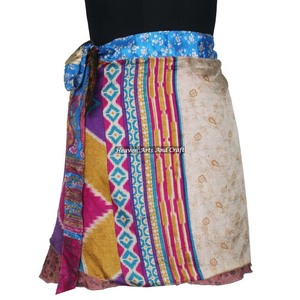 Minifalda India Mágica al por Mayor, Vestido Sari Multiusos, Minifalda Cruzada, Falda Corta Sari, Estilo Bohemio Gypsy de Moda - Product Image 4