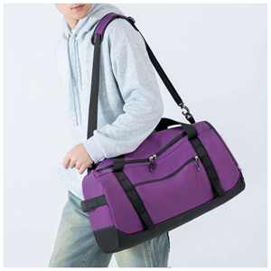 Sac de sport en nylon Oxford imperméable à grande capacité extensible avec logo personnalisé, fermeture éclair, sangle réglable, doublure en polyester pour les voyages - Product Image 4